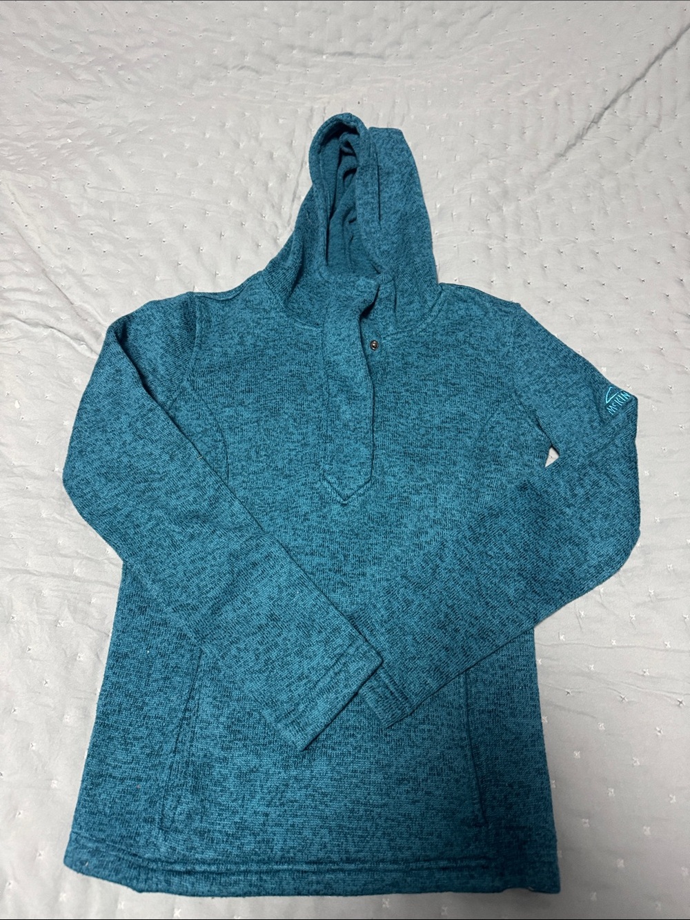 Cozy Hooded Sweater in Teal for Women
